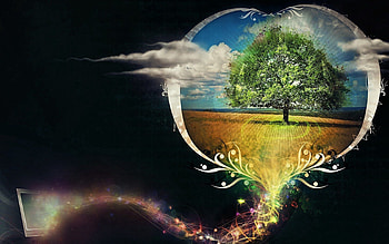 Abstract, Nature, Shine, Light, , Drawing HD wallpaper