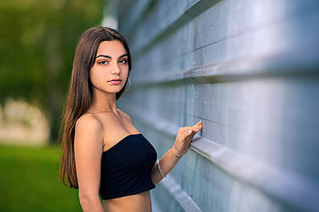 Girl Posing Wall, girls, model HD wallpaper