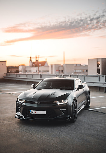 Chevrolet, Cars, Car, Front View, Machine, Parking, Chevrolet Camaro HD phone wallpaper