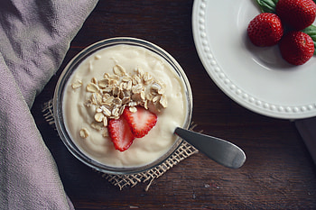 Food, Strawberry, Tablewares, Yogurt, Yoghurt, Oatmeal HD wallpaper
