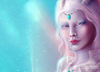 ~Gorgeous Albino~, eyelashes, necklace, digital art, jewelry, dress, Albino, lady, drawings, lips, female, gorgeous, paintings, beautiful, people, woman, fantasy, face, models, girls, splendor, hair HD wallpaper