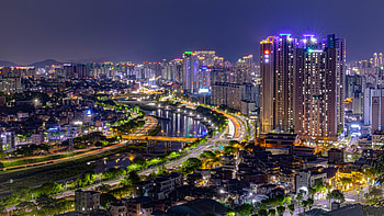 Cities, Rivers, Building, Lights, Night City, Bridge HD wallpaper