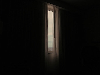 Night, Minimalism, Window, Curtains HD wallpaper