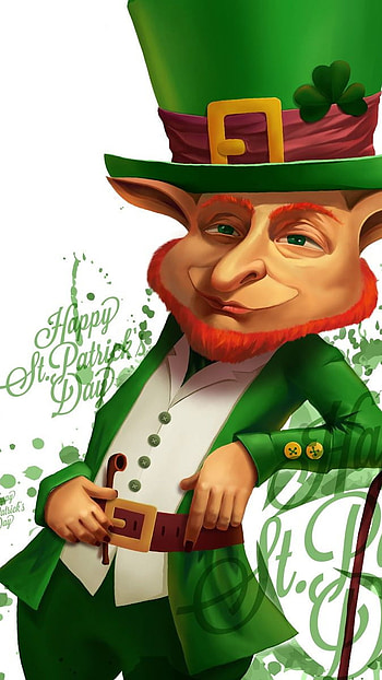 patrick, old uncle caricature, happy st patrick day HD phone wallpaper