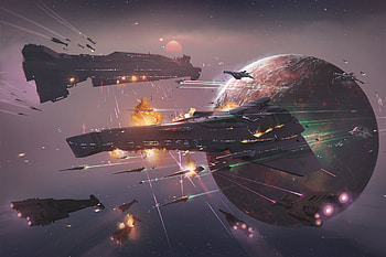 Charge Of The 7th Fleet, battle, spaceship, Sci Fi, war HD wallpaper