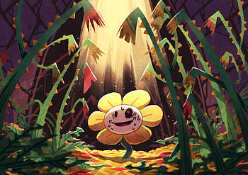 Flowey’s Glow: Stunning Undertale Video Game, Flowey (Undertale), video game, Undertale HD wallpaper