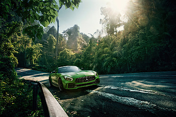 2022 Green Mercedes Amg Gtr , mercedes-amg-gtr, mercedes, cars, behance HD wallpaper