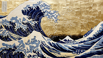 The Great Wave - Majestic Ocean Art, The Great Wave off Kanagawa, wave, ocean, water, Ocean Waves HD wallpaper
