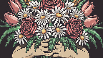 Aesthetic Flowers: Ultra Delight, aesthetic flowers, flower, bouquet, rose, daisy HD wallpaper