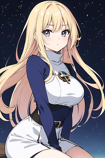 A Starry Sky, golden, cute, star, Anime, girl, anime girl, cute anime HD phone wallpaper