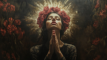 Praying in Faith: A Stunning Ultra, praying, Faith, woman, prayer, flower HD wallpaper