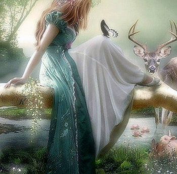 woman on tree, abstract, fantasy, animals, woman HD wallpaper