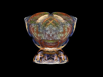 A chalice-like , urn, chalice, fractals, bowl, fractal HD wallpaper