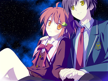Girl and Boy, night, boy, girl, school, dark HD wallpaper