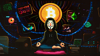 Satoshi Nakamoto, Bitcoin monk, Digital art, Cryptocurrency HD wallpaper