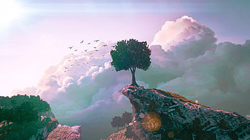 This work is Made in blender, blender, nature, landscape HD wallpaper