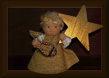 Christmas Time for my friend cheryl63, star, beautiful, lightining, christmas doll, gold HD wallpaper