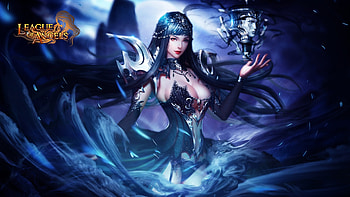 Fantasy girl, blue, frumusete, league of angels, fantasy, game, luminos, girl HD wallpaper