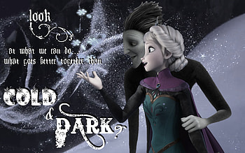Elsa and Pitch What goes better together than Cold and Dark? and background HD wallpaper