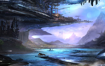 Landscape Scifi , artist, artwork, digital-art, scifi HD wallpaper