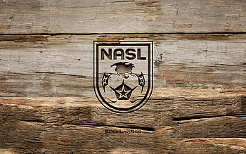 NASL wooden logo, , North American Soccer League, wooden backgrounds, sports league, NASL logo, creative, wood carving, NASL HD wallpaper