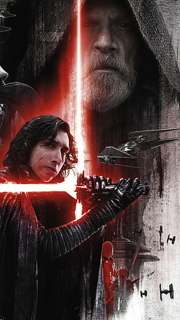 The Last Jedi, Adam Driver, Mark Hamill, Movie poster HD phone wallpaper