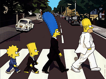 Abbey Road, The Simpsons HD wallpaper