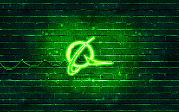 Boeing green logo, , green brickwall, Boeing logo, brands, Boeing neon logo, Boeing HD wallpaper