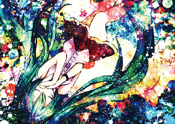 Hatsune Miku, awesome, uniform, artistic, nice, digital, cg, hatsune, aqua eyes, outfit, white, art, twintail, girl, singer, aqua, anime girl, closed eyes, anime, pretty, virtual, colorful, black, song, cute, vocaloid, beauty, miku, music, painting, vocaloids, thighhighs, program, skirt, beautiful, diva, pink, aqua hair, yellow, cool, idol HD wallpaper
