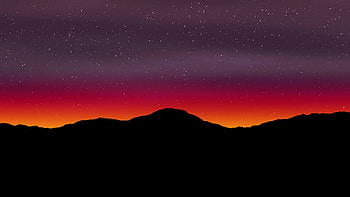 Art, Mountains, Vector, Dark, Starry Sky HD wallpaper