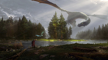 Dragon Slayer, Dragon, CG, fantasy, art HD wallpaper