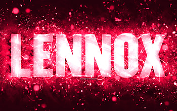 Happy Birtay Lennox, , pink neon lights, Lennox name, creative, Lennox Happy Birtay, Lennox Birtay, popular american female names, with Lennox name, Lennox HD wallpaper