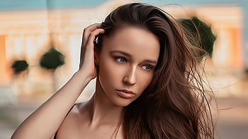 Girl Black Dress Hands In Hair , girls, model, black-dress HD wallpaper