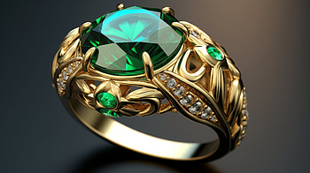 Emerald and Diamond Ring, emerald, gemstone, Topaz, nature, diamond, ring HD wallpaper