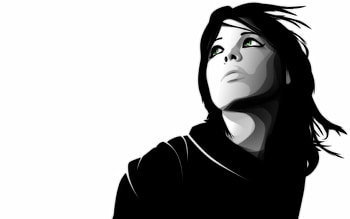 Vector, Girl, Bw, Chb, Hair, Face HD wallpaper