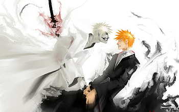 holllow vs shinigami, shinigami, kurosaki ichigo, bad ichigo, hollow HD wallpaper