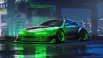Green Mazda Modified Scifi , mazda, scifi, cars, artist, artwork, digital-art HD wallpaper