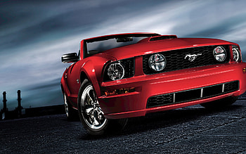 Ford Mustang, , mobile tablet, Ford logo HD wallpaper