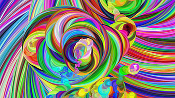 Colorful Lines Spots Design Art Abstraction Abstract HD wallpaper