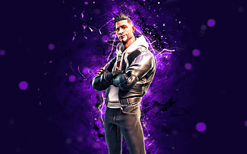 No Helmet Maverick, , violet neon lights, Fortnite Battle Royale, Fortnite characters, No Helmet Maverick Skin, Fortnite, No Helmet Maverick Fortnite HD wallpaper