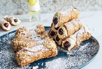 Refreshing dessert, Limoncello flavor, Italian treat, Cannoli delight HD wallpaper