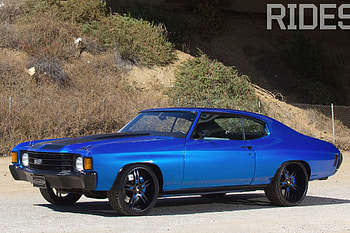 True Blue Chevelle, bowtie, classic, gm, black wheels HD wallpaper