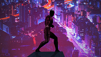 Black Panther Minimal Poster Art, black-panther, artwork, artist, deviantart, digital-art HD wallpaper