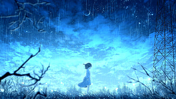 Anime, Rain, Shine, Light, Bright, Girl HD wallpaper