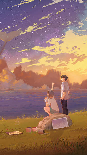 Sky painter, cloud, Anime, Original HD phone wallpaper
