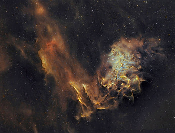 AE Aurigae and the Flaming Star Nebula, nebula, galaxy, fun, space, cool, stars HD wallpaper