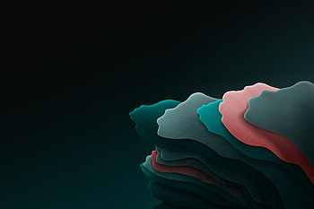Black Background With A Red And Green Wave, abstract, artist, artwork, digital-art HD wallpaper