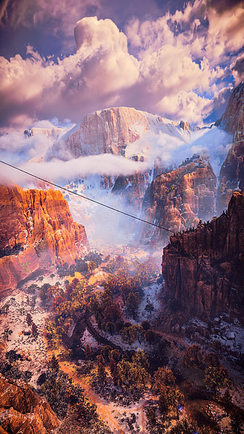 Zion National Park, Stunning screenshots, Video game paradise, Virtual adventure HD phone wallpaper
