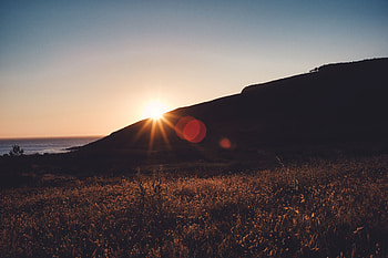 Landscape, Nature, Sunset, Grass, Sky, Horizon HD wallpaper