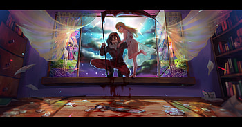 Anime, Rachel Gardner, Zack, Satsuriku no Tenshi HD wallpaper